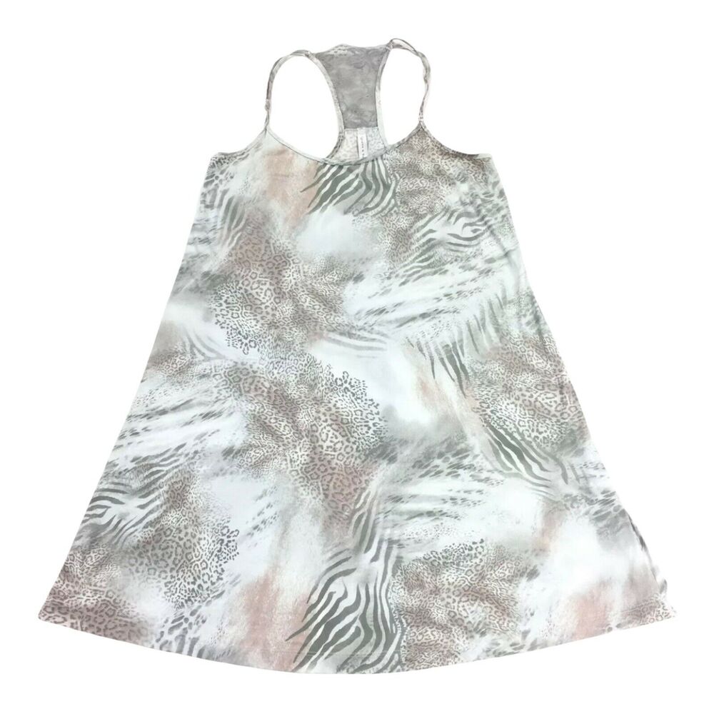 Corpo E Arte Animal Print Brazilian Lingerie Dress Size Small P Gray White Sleep
